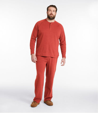 Men's Bean's Cotton Knit Pajamas, Henley PJ Set | L.L.Bean Signature