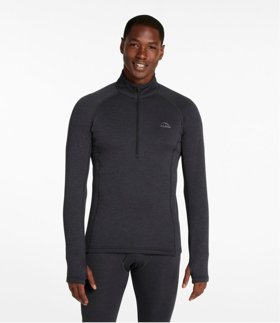 Men's L.L.Bean Midweight Base Layer Crew Top, 1/4 Zip | L.L.Bean Essential