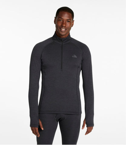 Men's L.L.Bean Midweight Base Layer Crew Top, 1/4 Zip | L.L.Bean Essential