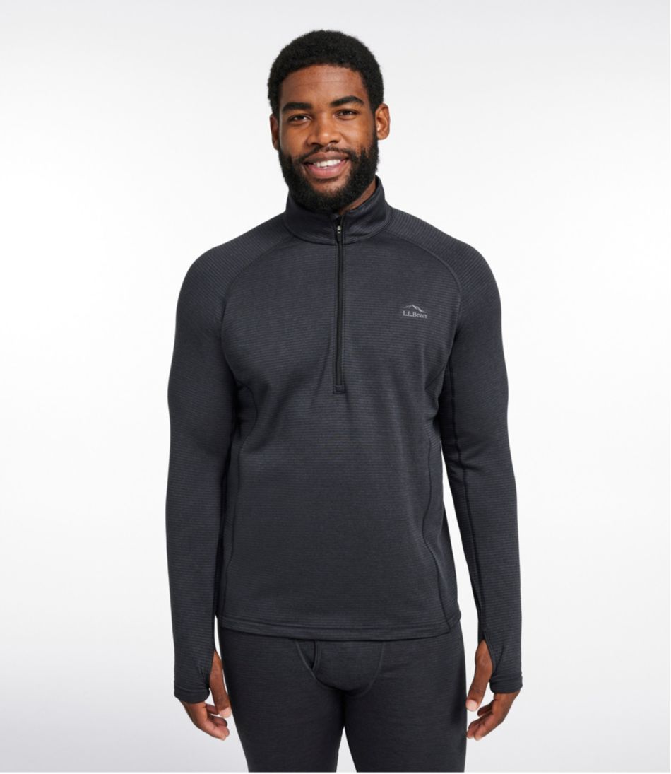 Men's L.L.Bean Midweight Base Layer Crew Top, 1/4 Zip | L.L.Bean Essential