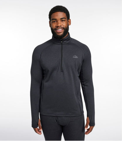 Men's L.L.Bean Midweight Base Layer Crew Top, 1/4 Zip | L.L.Bean Essential
