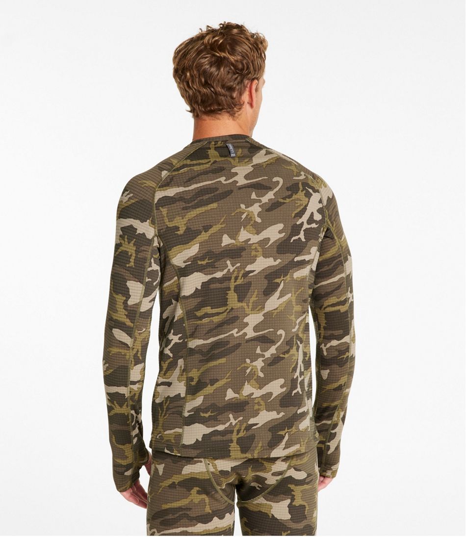 Men's L.L.Bean Heavyweight Base Layer Crew Top, Print | L.L.Bean Best Seller