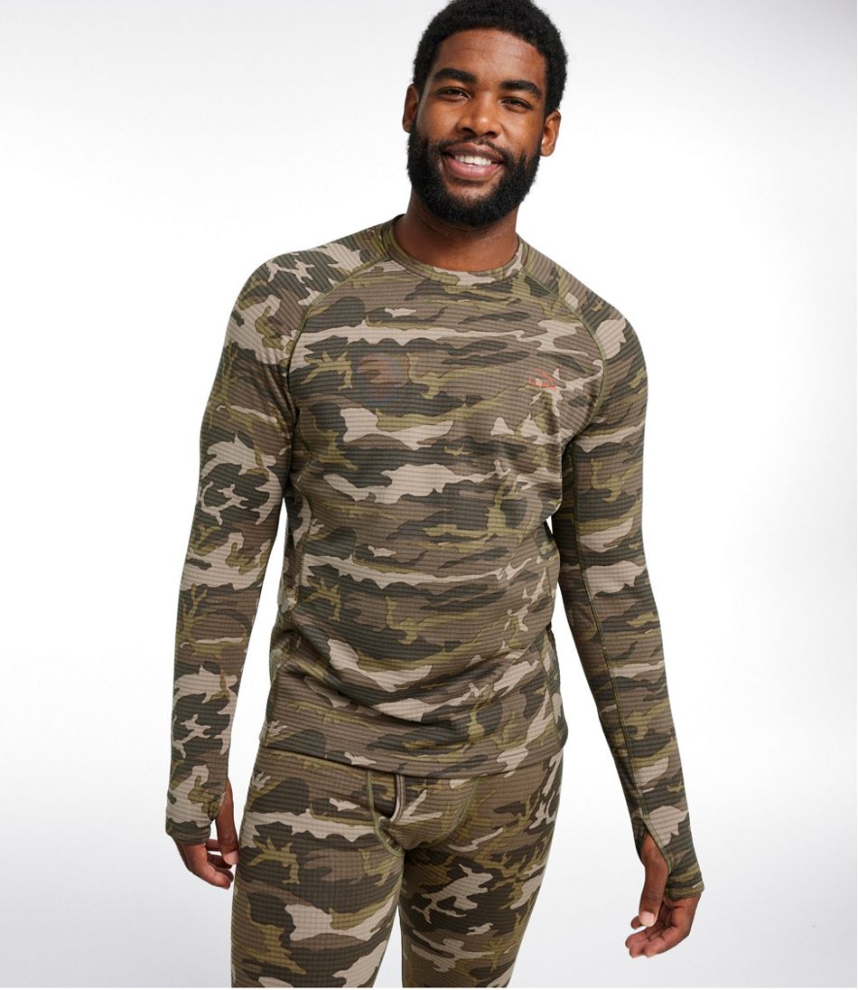 Men's L.L.Bean Heavyweight Base Layer Crew Top, Print | L.L.Bean Best Seller