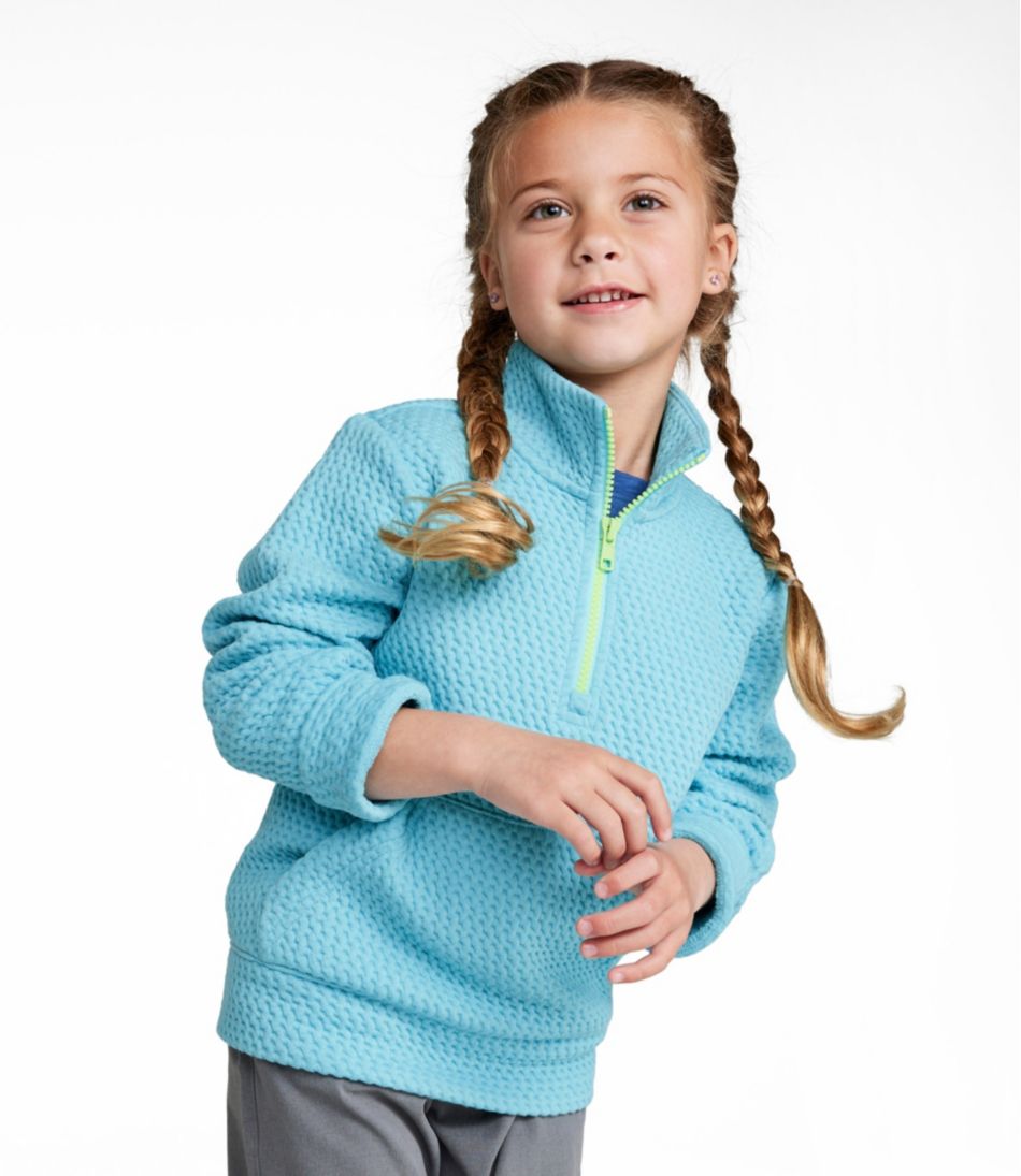 Kids' Ridgeknit Pullover, Glow-in-the-Dark Quarter-Zip | L.L.Bean Everyday