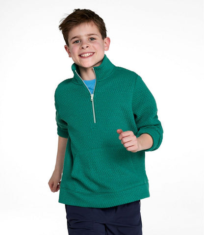 Kids' Ridgeknit Pullover, Glow-in-the-Dark Quarter-Zip | L.L.Bean Everyday