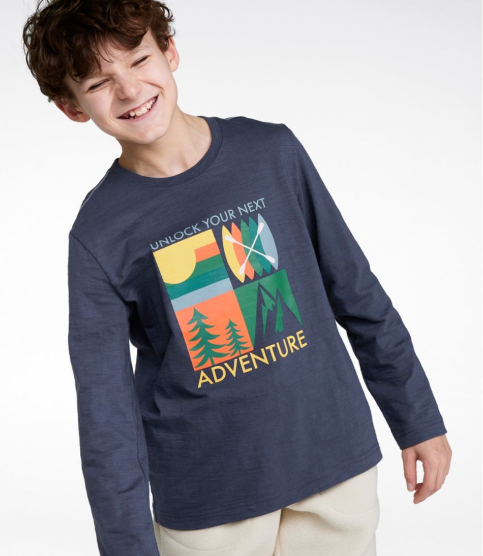 Kids' Graphic Tee, Long-Sleeve Glow-in-the-Dark | L.L.Bean Best Seller
