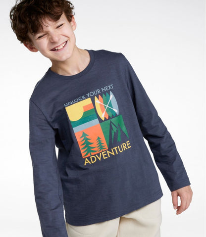 Kids' Graphic Tee, Long-Sleeve Glow-in-the-Dark | L.L.Bean Best Seller