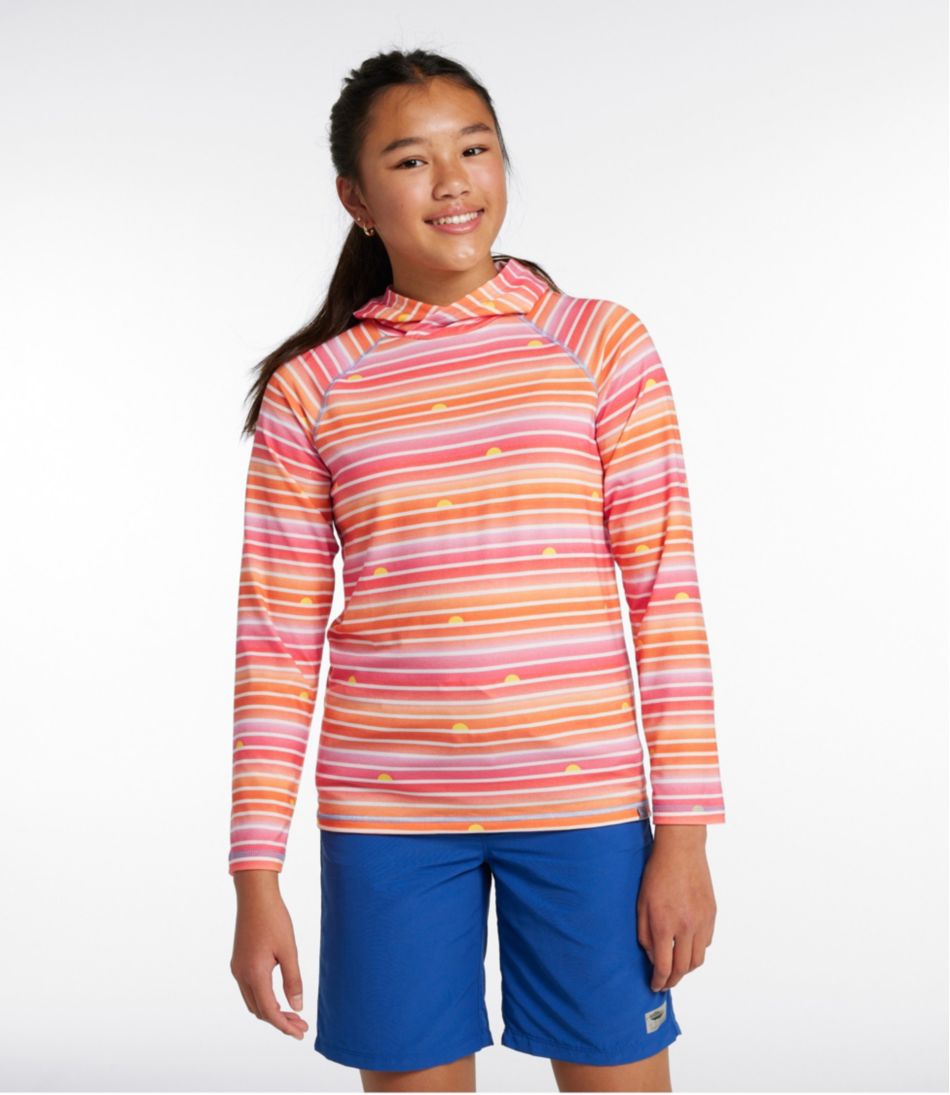 Kids' Everyday SunSmart® Hooded Tee, Long-Sleeve Stripe | L.L.Bean Great Value