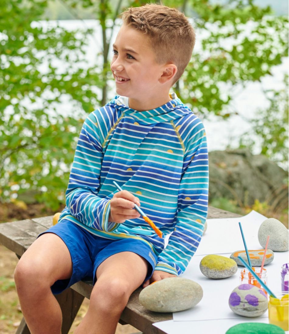 Kids' Everyday SunSmart® Hooded Tee, Long-Sleeve Stripe | L.L.Bean Great Value