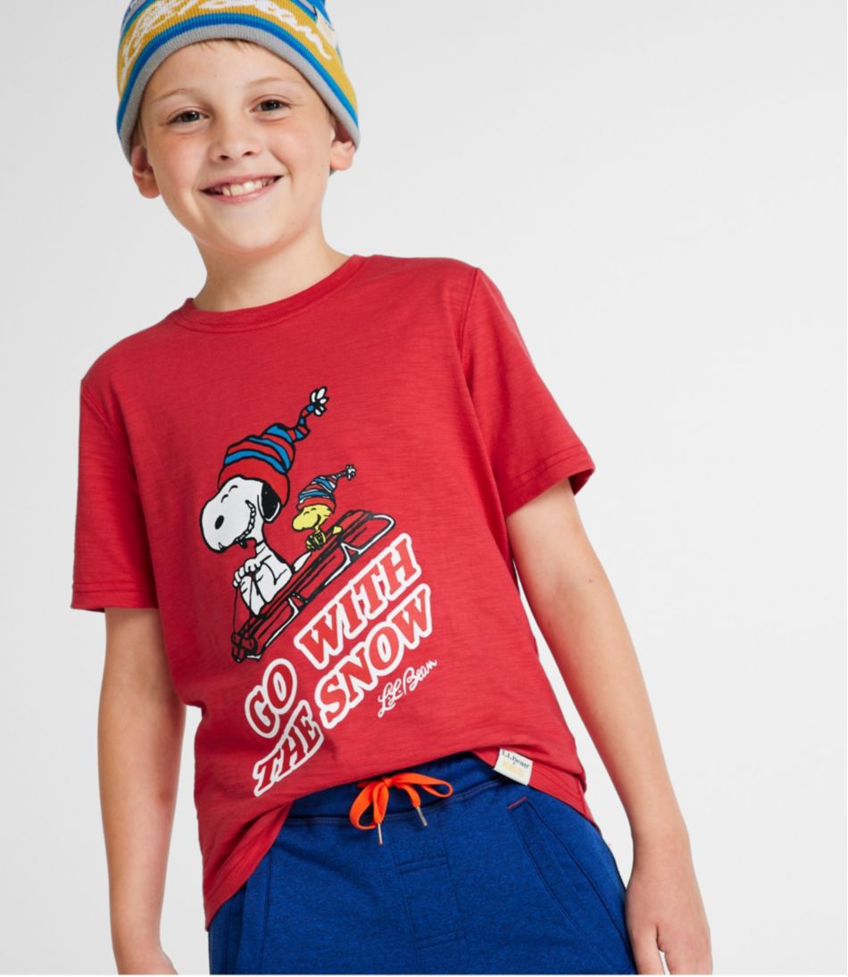 Kids' L.L.Bean x Peanuts Short-Sleeve Tee | L.L.Bean Trending