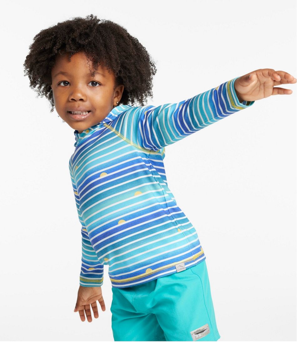 Toddlers' Everyday SunSmart® Hooded Tee, Long-Sleeve Stripe | L.L.Bean Signature
