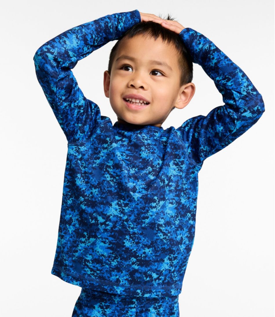 Kids' Wicked Warm Midweight Long Underwear, Top Print | L.L.Bean Classic