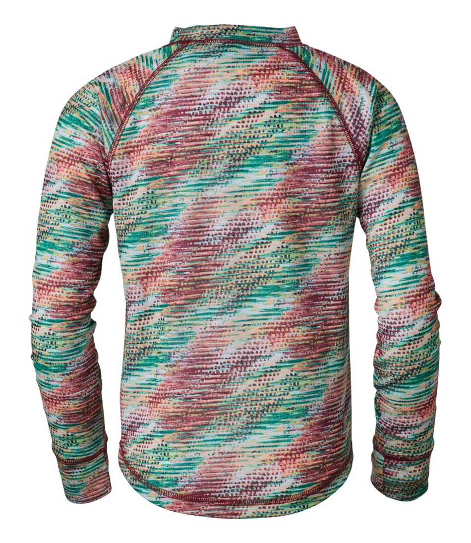 Kids' Wicked Warm Midweight Long Underwear, Top Print | L.L.Bean Classic
