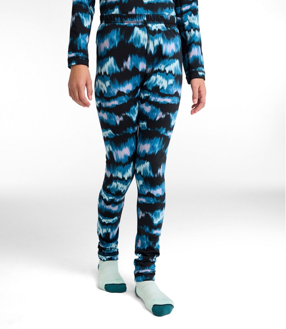 Kids' Wicked Warm Long Underwear, Expedition-Weight Print Pants | L.L.Bean Everyday