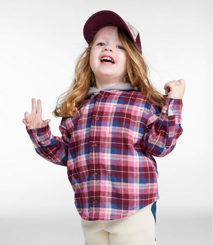 Toddlers' Fleece-Lined Flannel Shirt, Hooded | L.L.Bean Popular