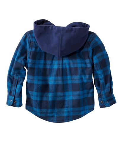 Toddlers' Fleece-Lined Flannel Shirt, Hooded | L.L.Bean Popular