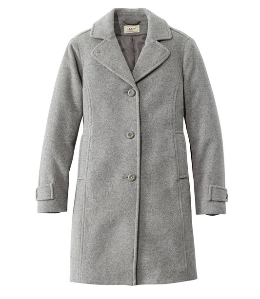 Women's Classic Lambswool Polo Coat, Three-Quarter Length | L.L.Bean Essential