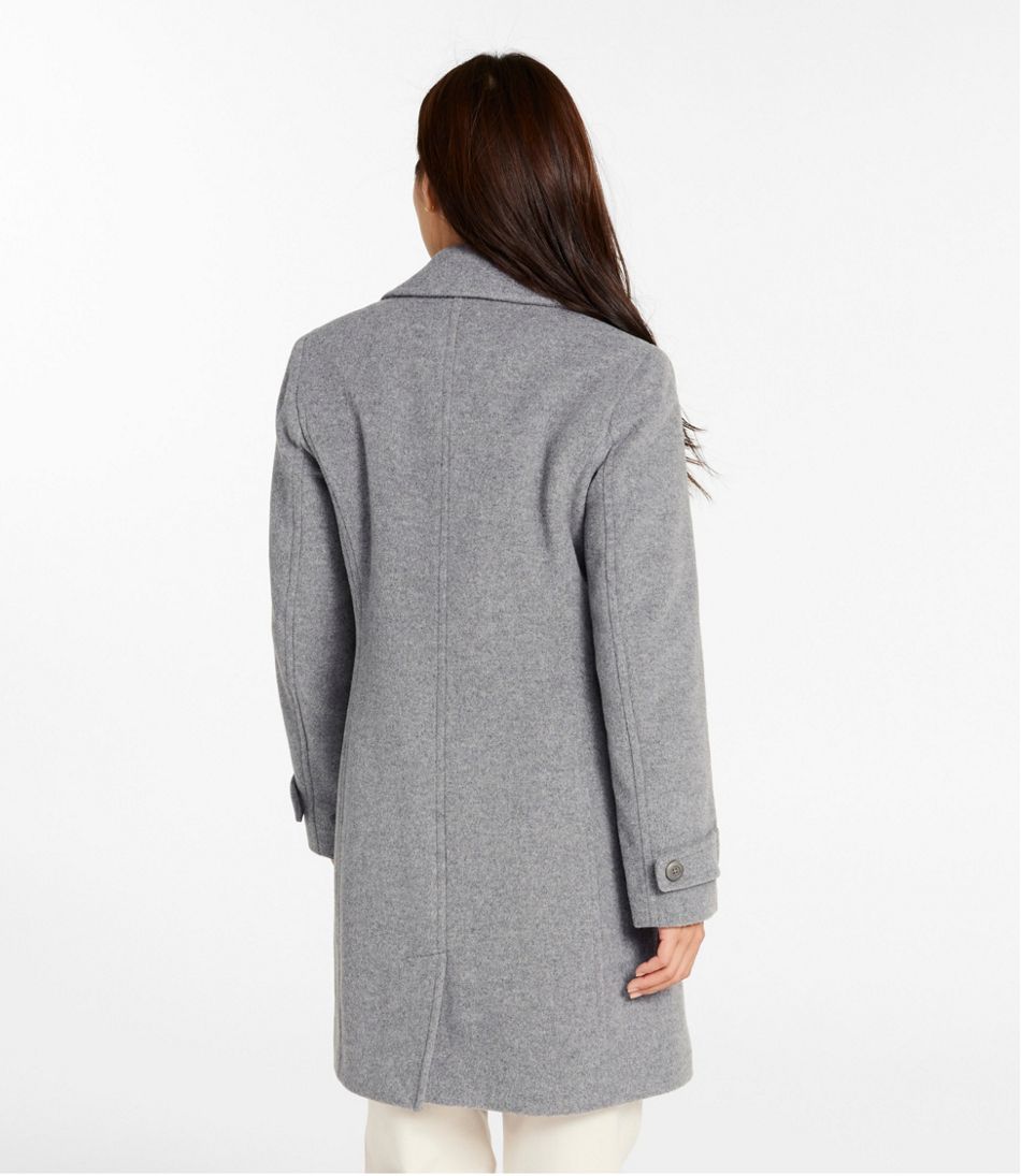 Women's Classic Lambswool Polo Coat, Three-Quarter Length | L.L.Bean Essential