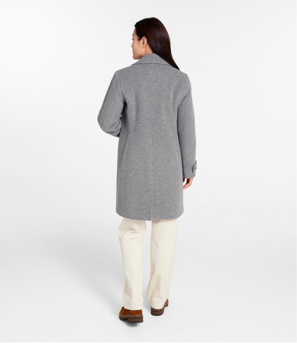 Women's Classic Lambswool Polo Coat, Three-Quarter Length | L.L.Bean Essential