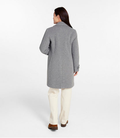 Women's Classic Lambswool Polo Coat, Three-Quarter Length | L.L.Bean Essential