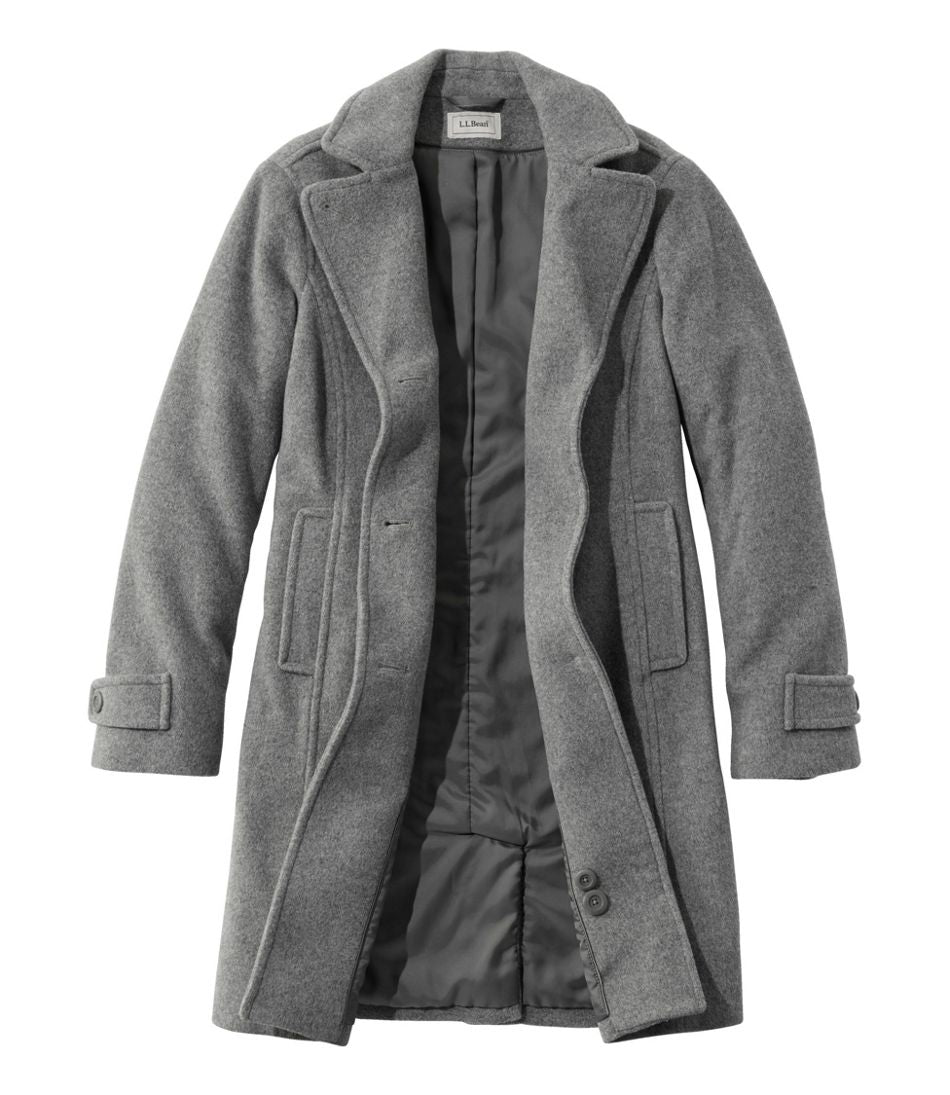 Women's Classic Lambswool Polo Coat, Three-Quarter Length | L.L.Bean Essential