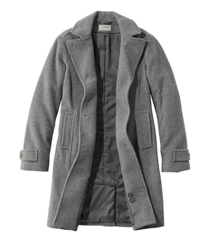 Women's Classic Lambswool Polo Coat, Three-Quarter Length | L.L.Bean Essential