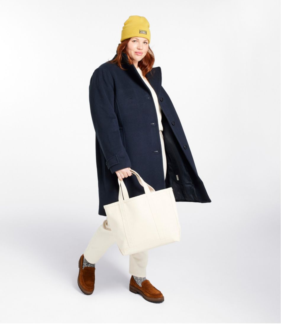 Women's Classic Lambswool Polo Coat, Three-Quarter Length | L.L.Bean Essential