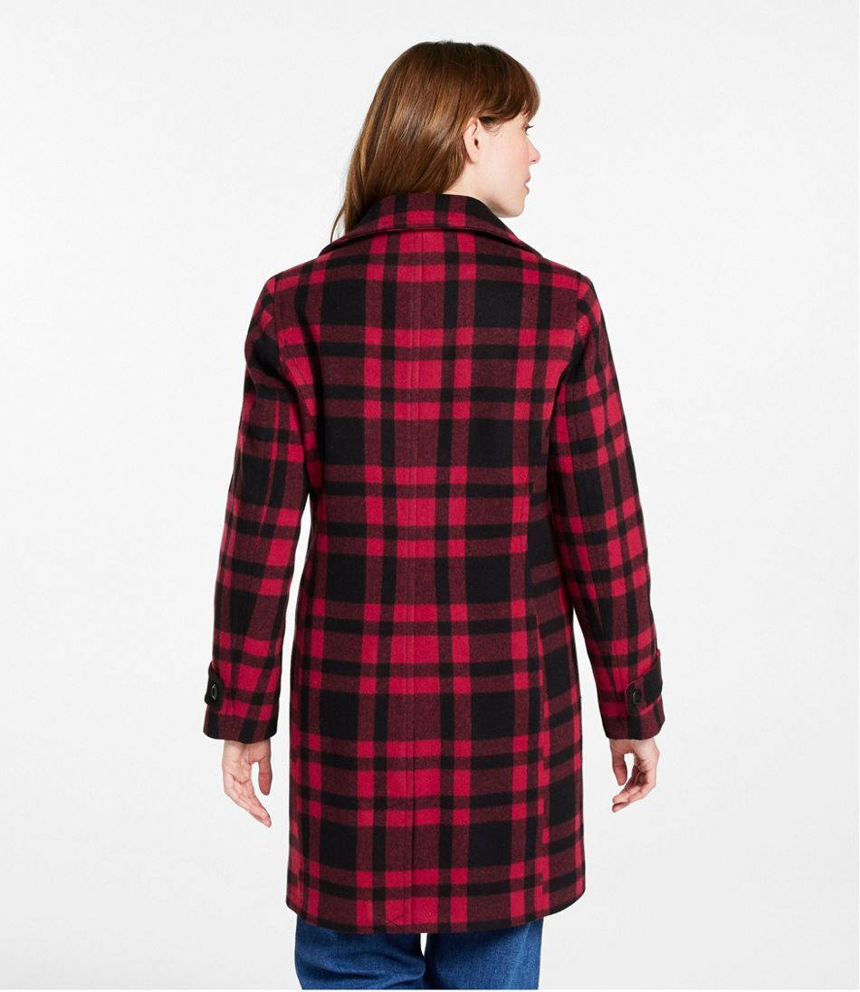 Women's Classic Lambswool Polo Coat, Three-Quarter, Pattern | L.L.Bean Signature