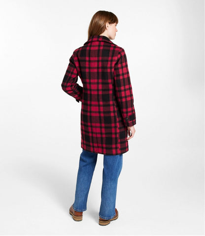 Women's Classic Lambswool Polo Coat, Three-Quarter, Pattern | L.L.Bean Signature