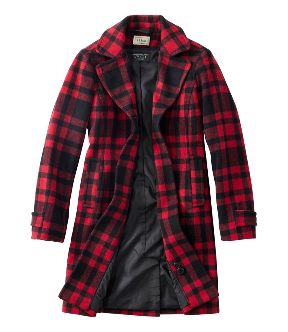 Women's Classic Lambswool Polo Coat, Three-Quarter, Pattern | L.L.Bean Signature