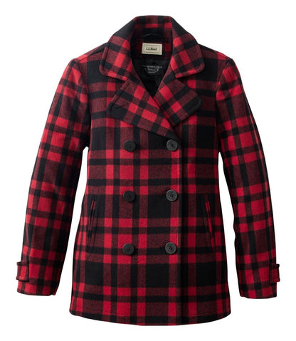 Women's Classic Lambswool Peacoat, Pattern | L.L.Bean Classic