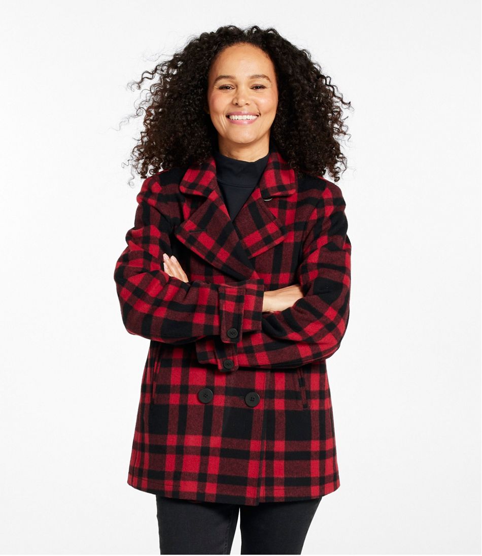 Women's Classic Lambswool Peacoat, Pattern | L.L.Bean Classic