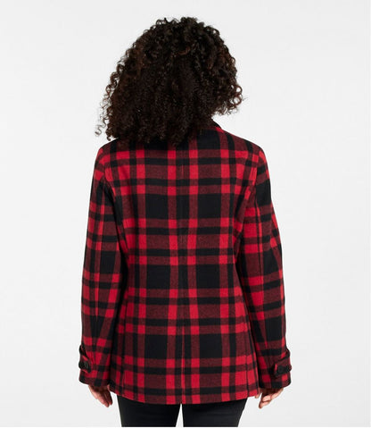 Women's Classic Lambswool Peacoat, Pattern | L.L.Bean Classic
