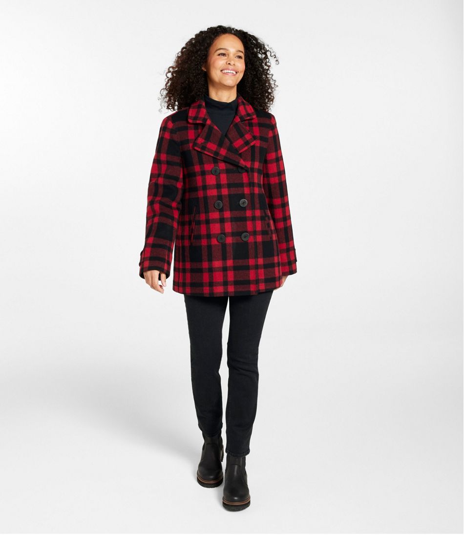 Women's Classic Lambswool Peacoat, Pattern | L.L.Bean Classic