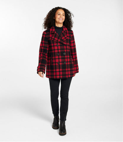 Women's Classic Lambswool Peacoat, Pattern | L.L.Bean Classic