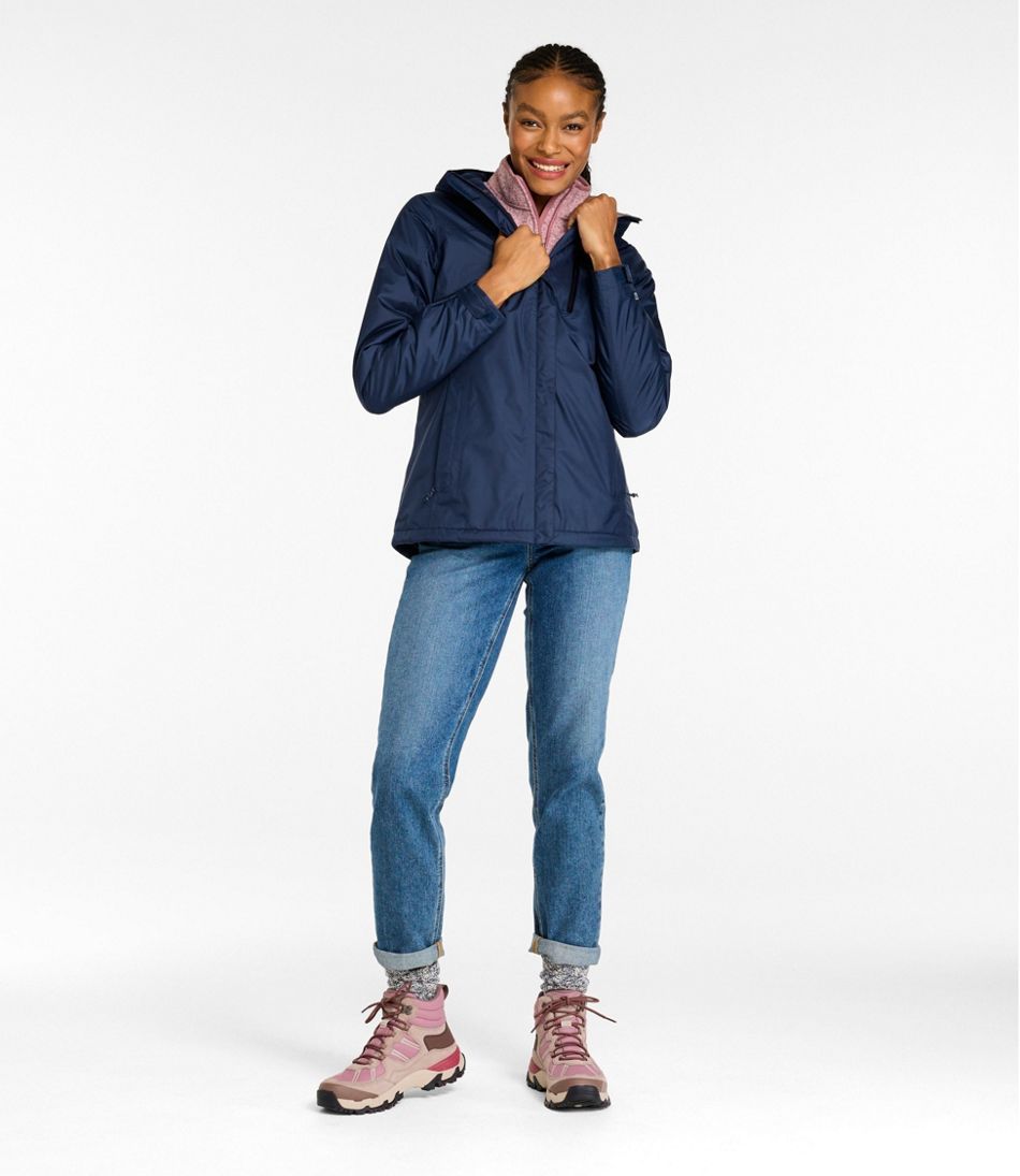 Women's Trail Model Rain Jacket, Fleece-Lined | L.L.Bean Everyday