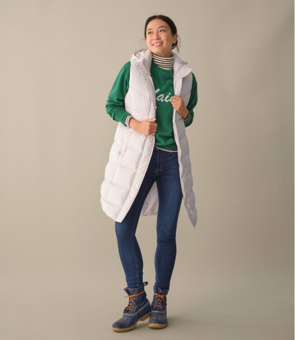 Women's Popham Puffer Long Vest | L.L.Bean Everyday