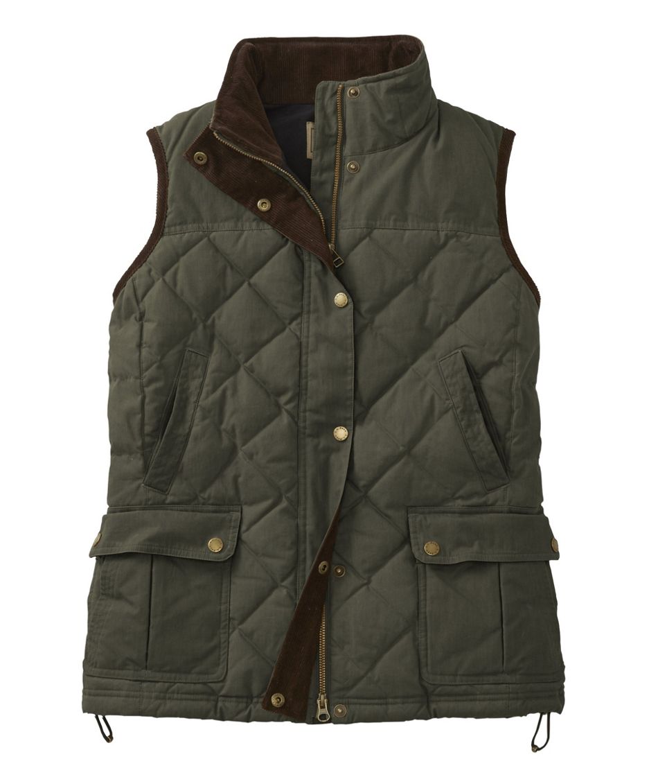Women's L.L.Bean Upcountry Waxed Cotton Down Vest | L.L.Bean Popular