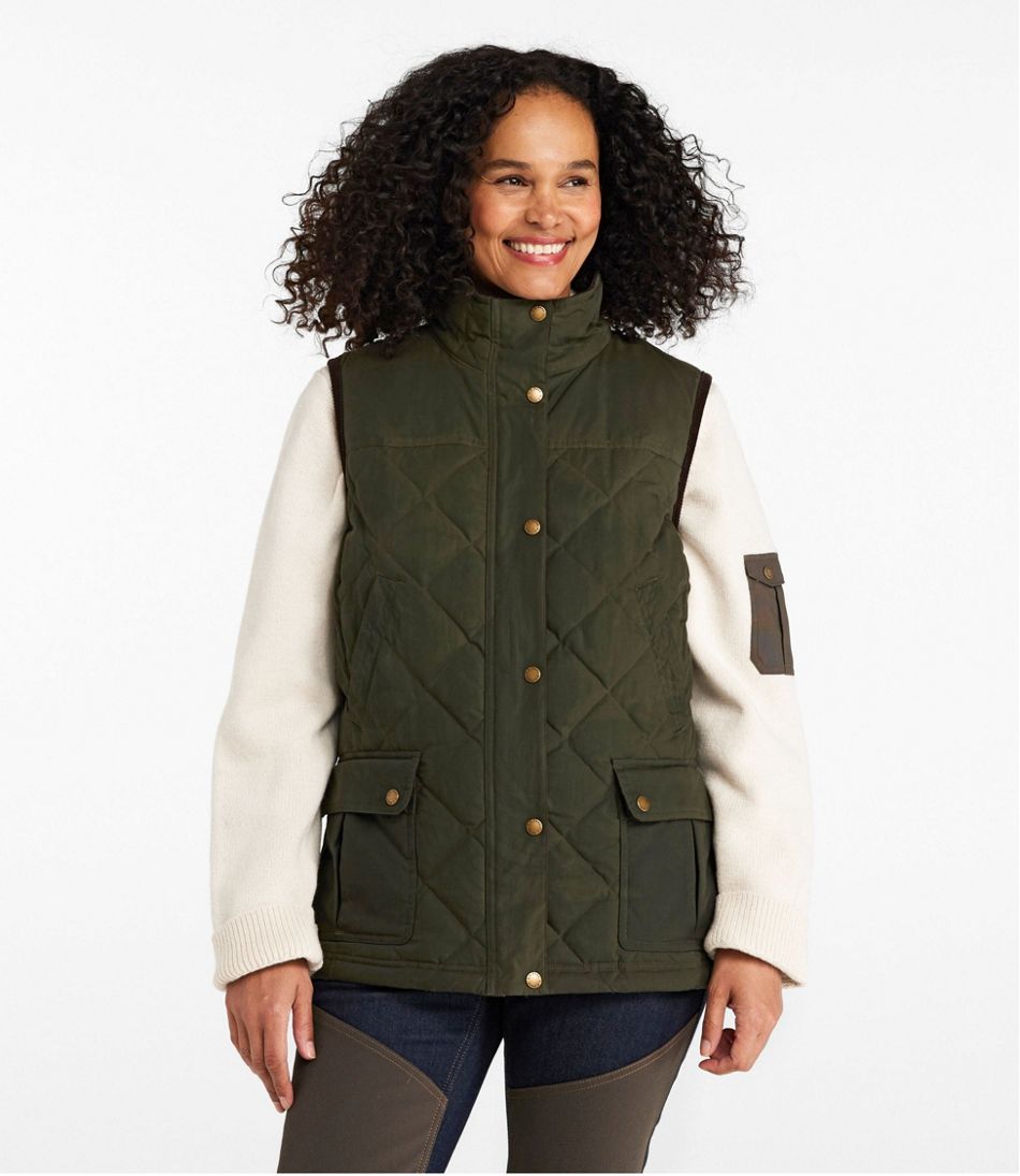 Women's L.L.Bean Upcountry Waxed Cotton Down Vest | L.L.Bean Popular