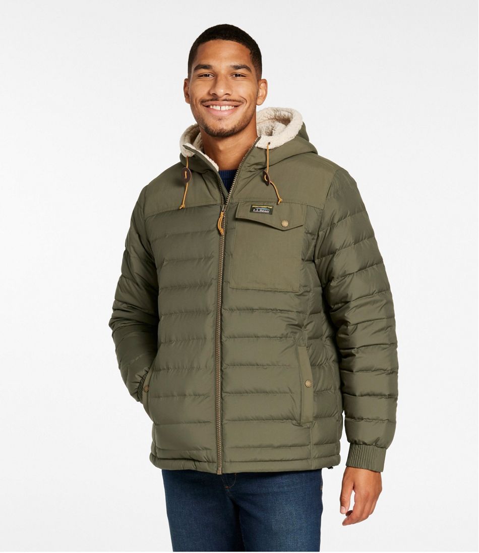 Men's Mountain Classic Down Hooded Jacket, Sherpa-Lined | L.L.Bean Best Seller