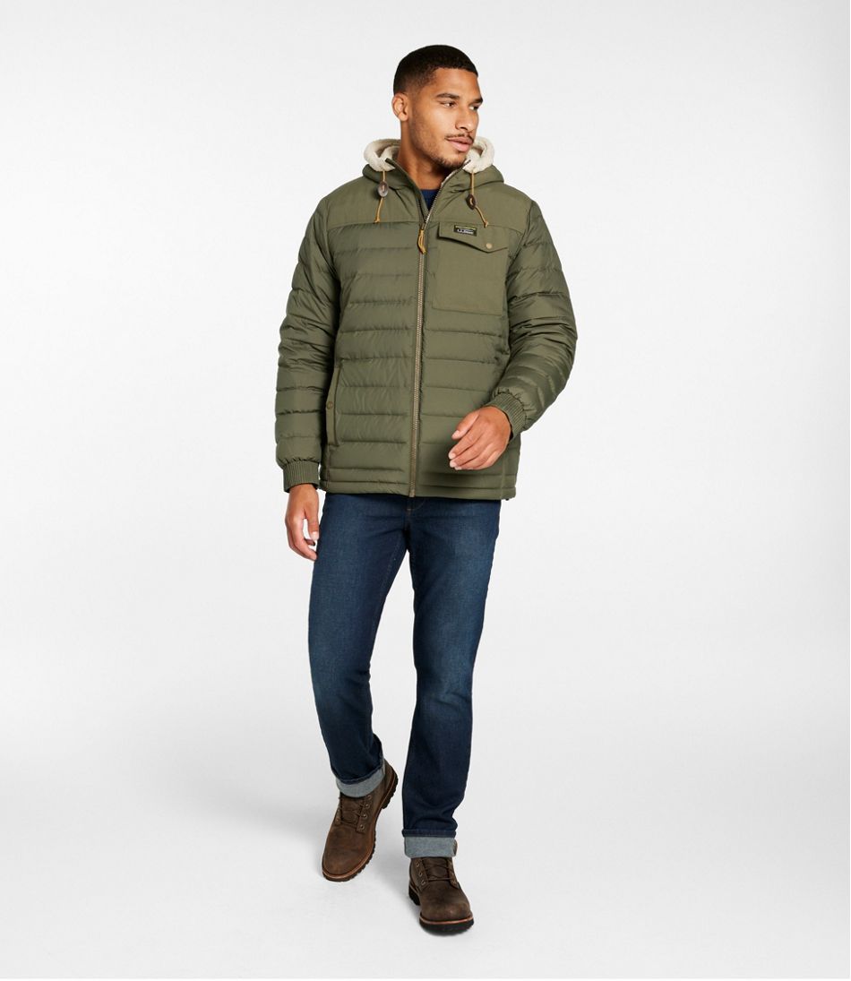 Men's Mountain Classic Down Hooded Jacket, Sherpa-Lined | L.L.Bean Best Seller