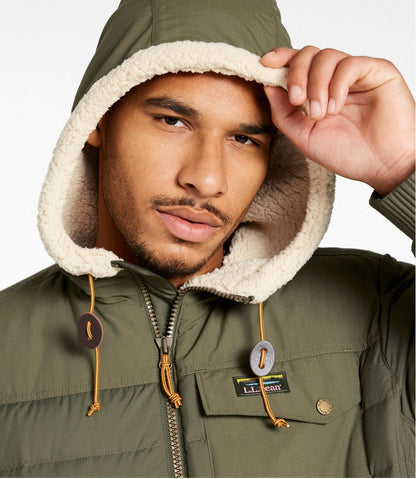 Men's Mountain Classic Down Hooded Jacket, Sherpa-Lined | L.L.Bean Best Seller
