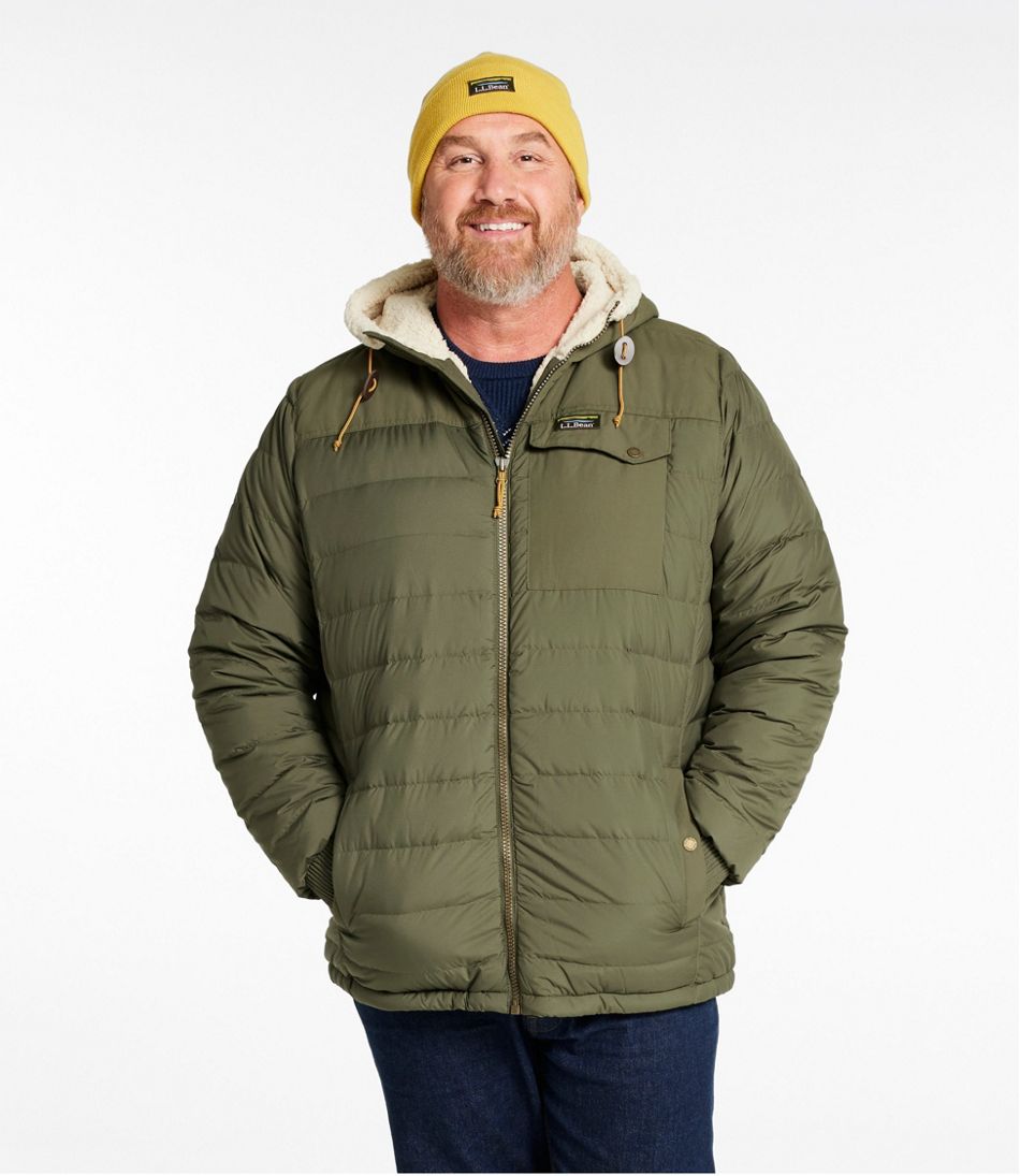 Men's Mountain Classic Down Hooded Jacket, Sherpa-Lined | L.L.Bean Best Seller