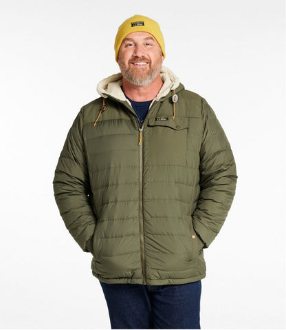 Men's Mountain Classic Down Hooded Jacket, Sherpa-Lined | L.L.Bean Best Seller