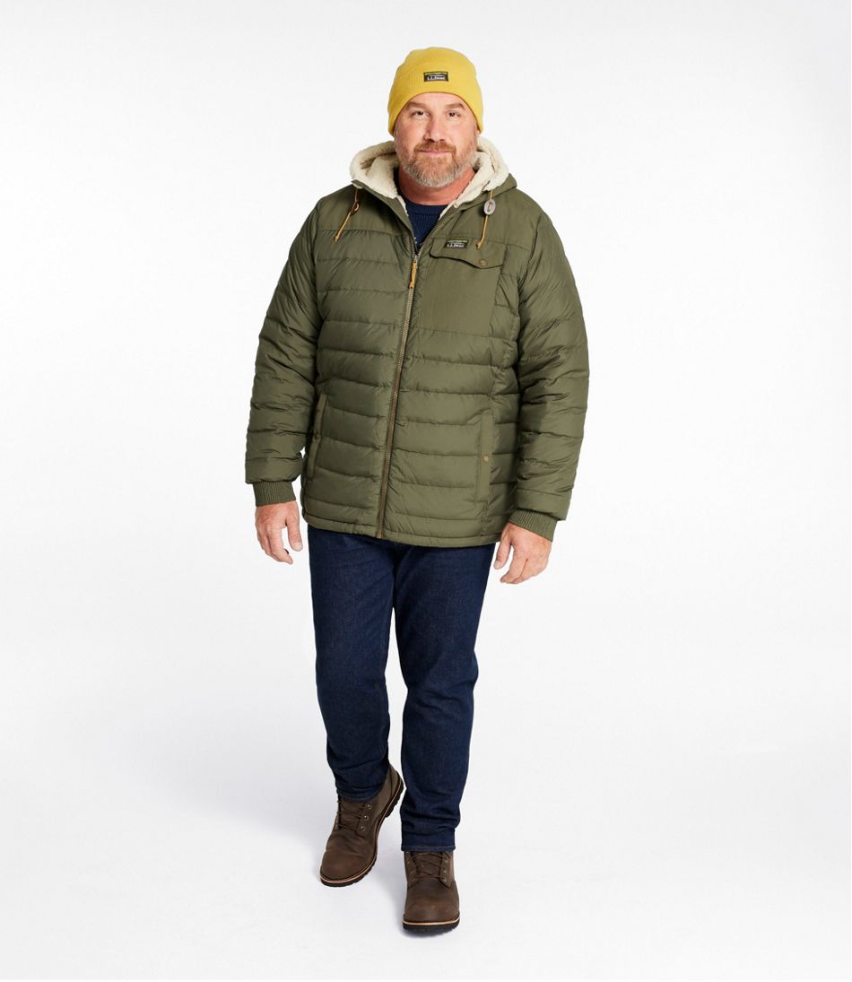 Men's Mountain Classic Down Hooded Jacket, Sherpa-Lined | L.L.Bean Best Seller