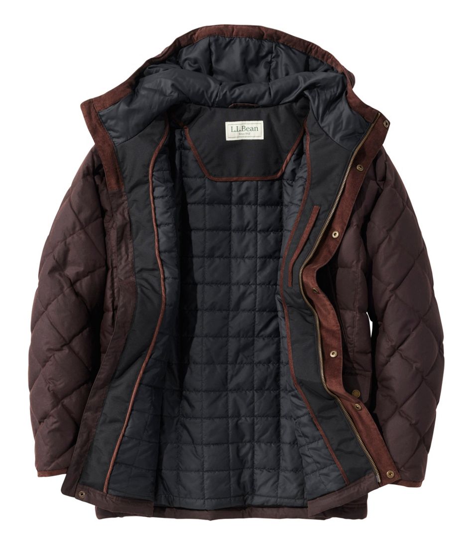 Men's Upcountry Waxed Down Hooded Jacket | L.L.Bean Great Value