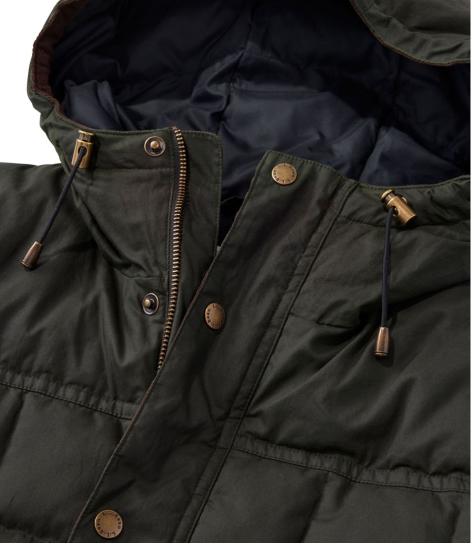 Men's Upcountry Waxed Down Hooded Jacket | L.L.Bean Great Value