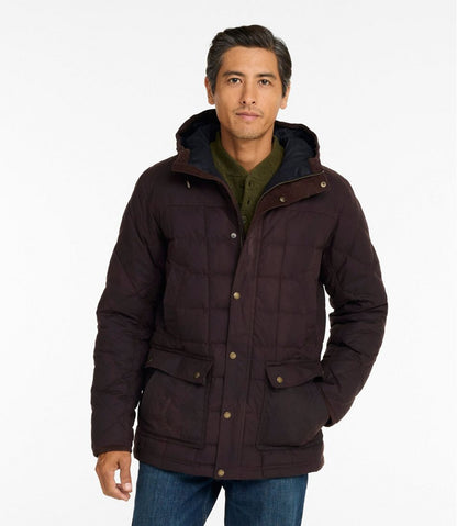 Men's Upcountry Waxed Down Hooded Jacket | L.L.Bean Great Value