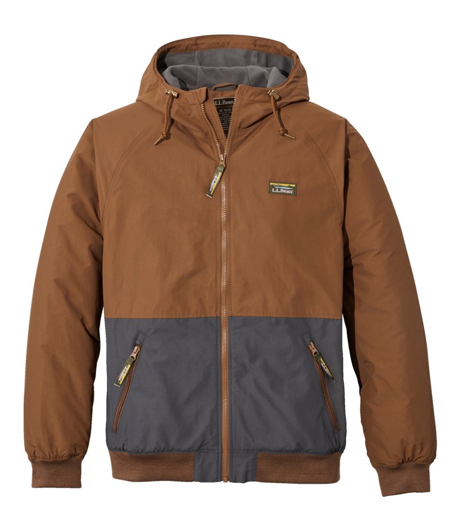 Men's Insulated 3-Season Bomber Hooded Jacket, Colorblock | L.L.Bean Trending