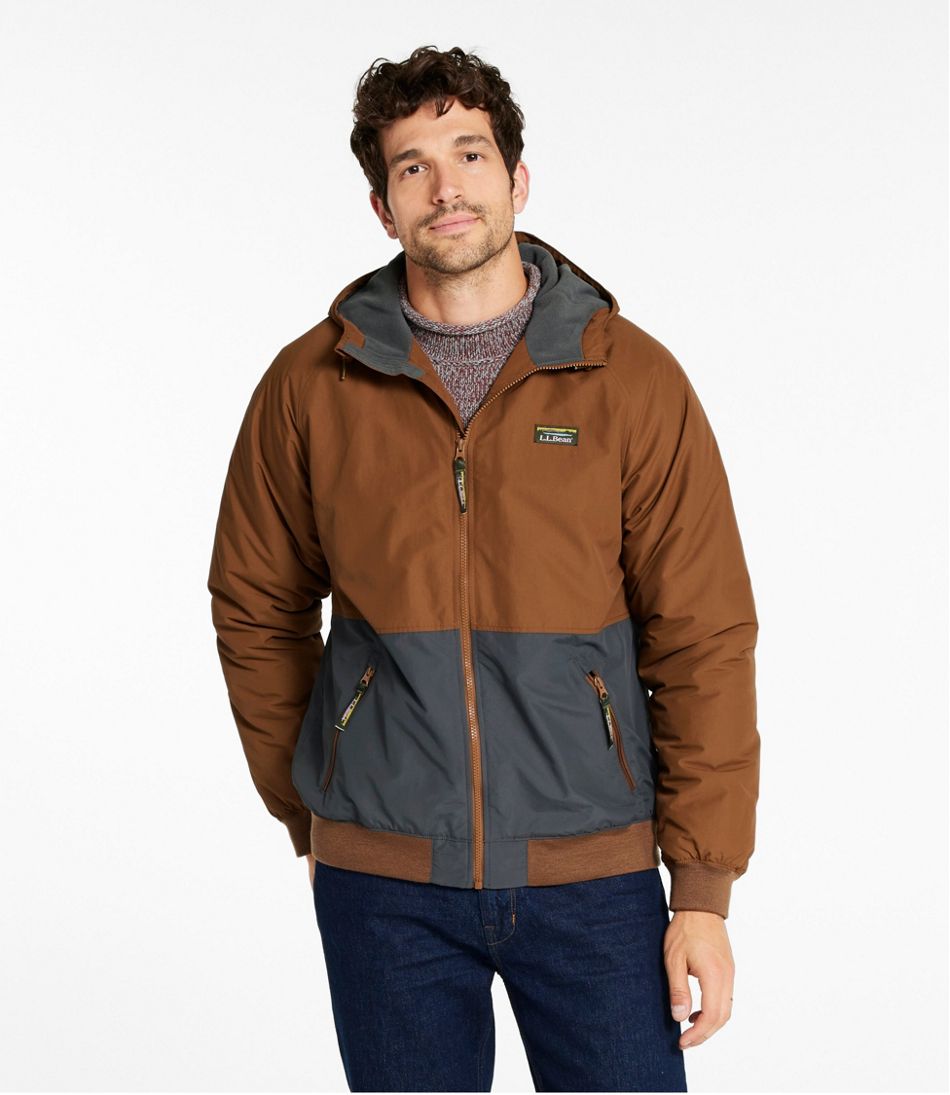 Men's Insulated 3-Season Bomber Hooded Jacket, Colorblock | L.L.Bean Trending